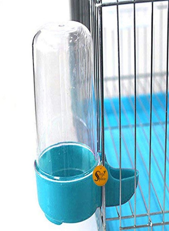 سايج سكوير وعاء صغير الحجم على شكل أنبوب من سيج سكوير لتغذية القفص، والبذور، والماء، مع صينية قابلة للإزالة - لا انسكاب ولا فوضى (لون عشوائي) (قطعة واحدة) - Image 3